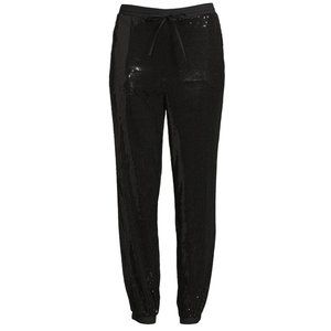 Black sequin joggers